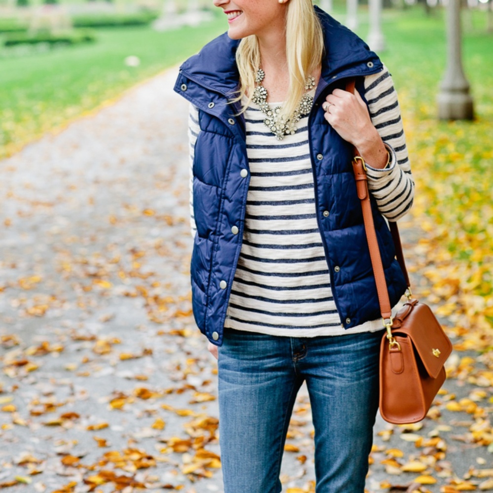 Old Navy Navy Puffer Vest